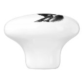 直立黒野馬 – スケッチ – テキストを追加 セラミックノブ (側面)