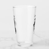 直立黒野馬 – スケッチ – テキストを追加 タンブラーグラス (右)