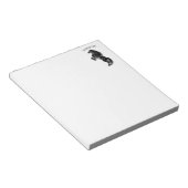 直立黒野馬 – スケッチ – テキストを追加 ノートパッド (アングル)