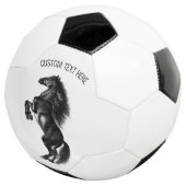 直立黒野馬 – テキストを追加 サッカーボール (3/4)