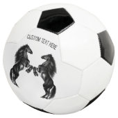 直立黒野馬 – テキストを追加 サッカーボール (3/4)