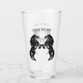 直立黒野馬 – テキスト/カラーを追加 タンブラーグラス (裏面)