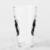 直立黒野馬 – テキスト/カラーを追加 タンブラーグラス (左)
