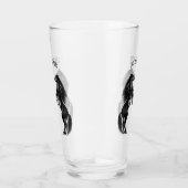 直立黒野馬 – テキスト/カラーを追加 タンブラーグラス (右)