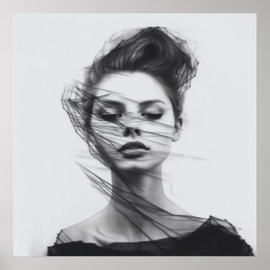 直系美術スケッチ女性用体ポスター ポスター (正面)