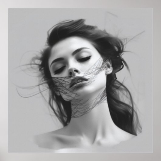 直系美術スケッチ女性用体ポスター ポスター (正面)