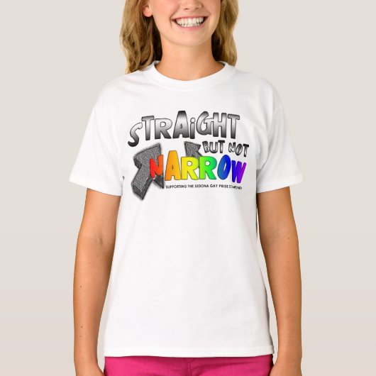 直線だが狭くない Tシャツ (正面)