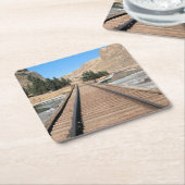 直線を下る – マウンテンレイルコースター スクエアペーパーコースター (アングル)