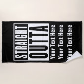 直線アウトタ位置を追加3文字ライン ビーチタオル (正面)