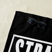 直線アウトタ位置を追加3文字ライン ビーチタオル (インサイチュ)