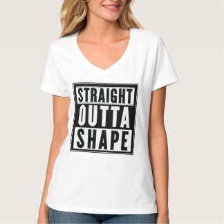 直線アウトタ形状 Tシャツ