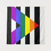 直線同盟国の国旗 タペストリー (正面(横))