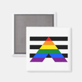 直線同盟国の国旗 マグネット (正面/裏面)