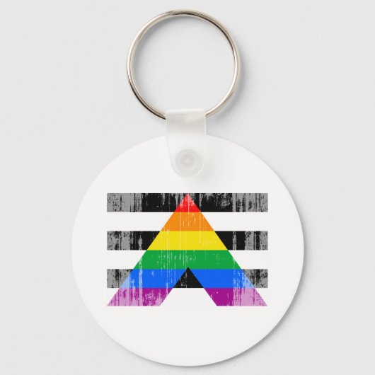 直線同盟国動揺して旗 キーホルダー (正面)