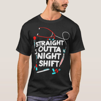 直線外夜間シフト_2 Tシャツ