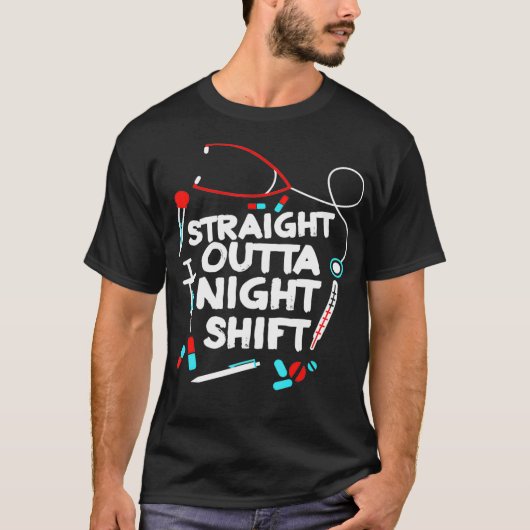 直線外夜間シフト_2 Tシャツ (正面)
