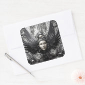 直線顔 スクエアシール (封筒)