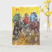 直線! 挨拶状 カード (黄色い花)