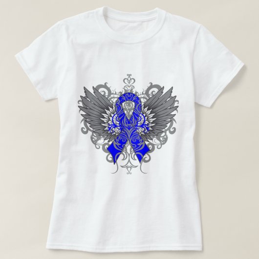 直腸がんカッコいい翼 Tシャツ (デザイン正面)