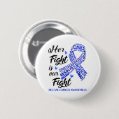 直腸がん認識度彼女の戦いは私たちの戦い 缶バッジ (正面&裏面)