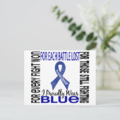 直腸がんI誇らしげに衣服ブルー2 ポストカード (スタンド正面)