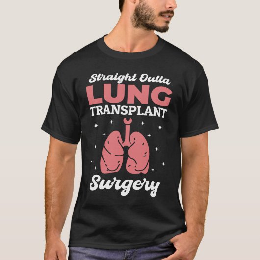 直腸外肺移植手術引用文 Tシャツ (正面)