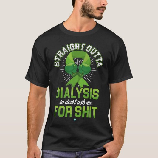 直腸透析腎疾患患者おもしろい Tシャツ (正面)