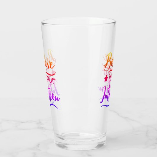 直観感動的信じスピリチュアルの引用文 タンブラーグラス (左)