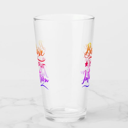 直観感動的信じスピリチュアルの引用文 タンブラーグラス (右)