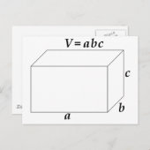 直角プリズムの体積 ポストカード (正面/裏面)