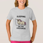 直角三角形とユニコーンの睡眠  Tシャツ (正面)