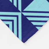 直角三角形の幾何演算レトロパターン フリースブランケット (角)