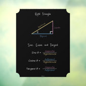 直角三角形三角法チャルクボード ウィンドウサイン (シート3)