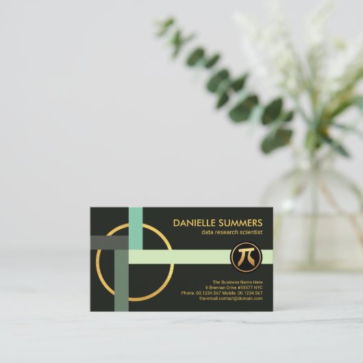 直角接線の数学的シェイプ 名刺 (スタンド正面)