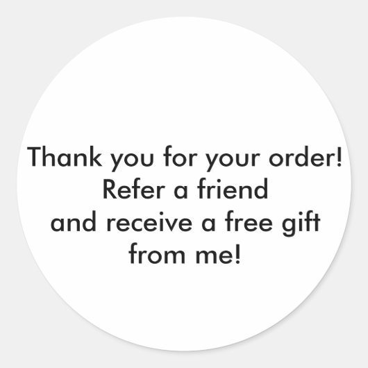 直販のカタログシール ラウンドシール (正面)