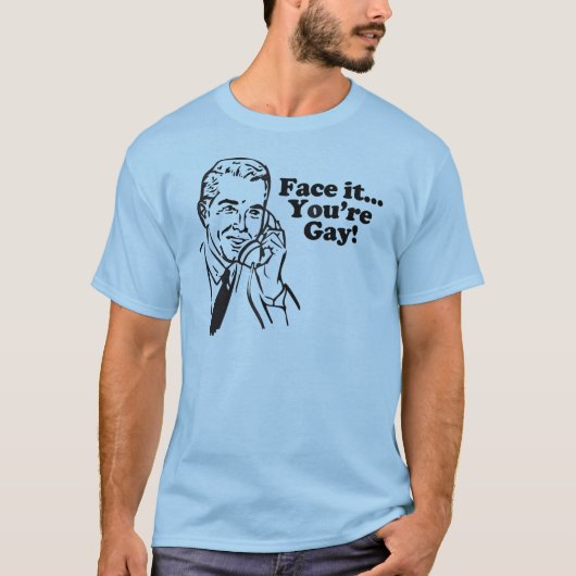 直面して下さいそれに… 陽気なTシャツに関して Tシャツ (正面)