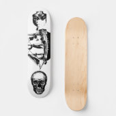 直面する2つのスカルを搭載する海賊船 スケートボード (正面)