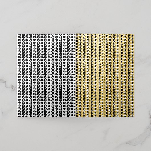 相互に接続された円と 箔グリーティングカード (外側レイダウン)