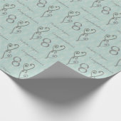 相互パーソナライズされた絡ハート結婚の ラッピングペーパー (角)