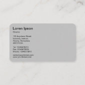 相互作用した球体 – アンバーのライト 名刺 (裏面)