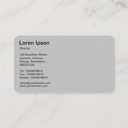 相互作用した球体 – アンバーのライト 名刺 (裏面)