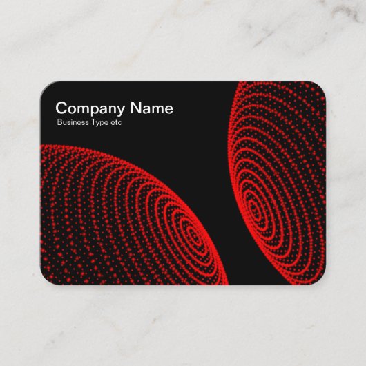 相互作用した球 – 赤いライト 名刺 (正面)