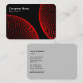 相互作用した球 – 赤いライト 名刺 (正面/裏面)