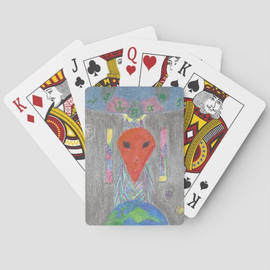 相互作用UFOの地球およびエイリアンのトランプ トランプ (裏面)