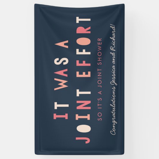 相互協力のカップルのベビーシャワーの旗の//海軍 横断幕 (縦)