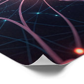 相互接続白熱［赤熱］光を放つニューラルネットワーク ポスター (角)