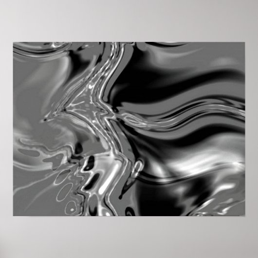 相互接続 – 白黒 ポスター (正面)