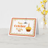 「相互移動星」の10月の誕生日 カード (黄色い花)