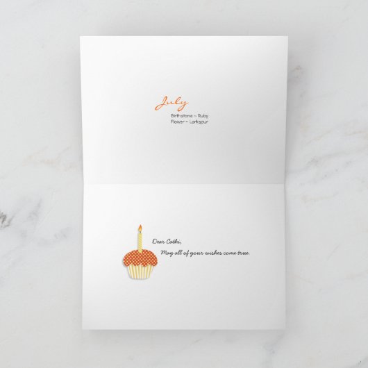 「相互移動星」の7月の誕生日 カード (内部)