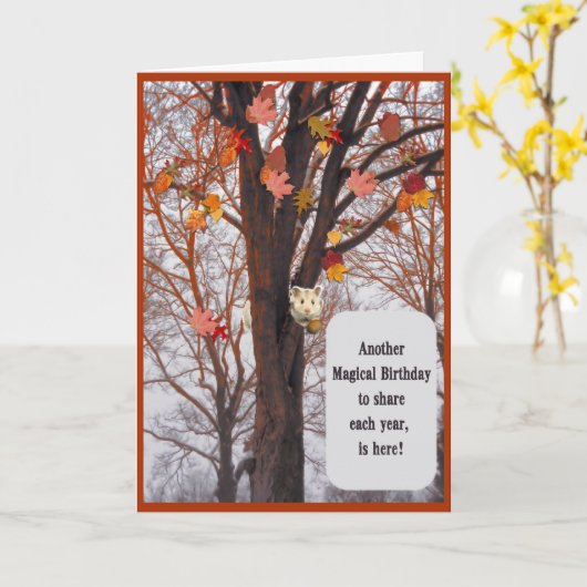 相互誕生日挨拶 カード (黄色い花)